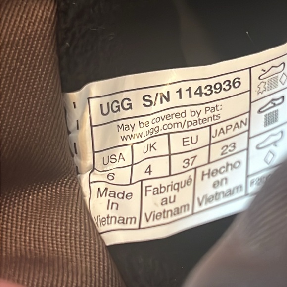 Puffer Ugg Boots Brown Black Size 6 NWT - Picture 9 of 11